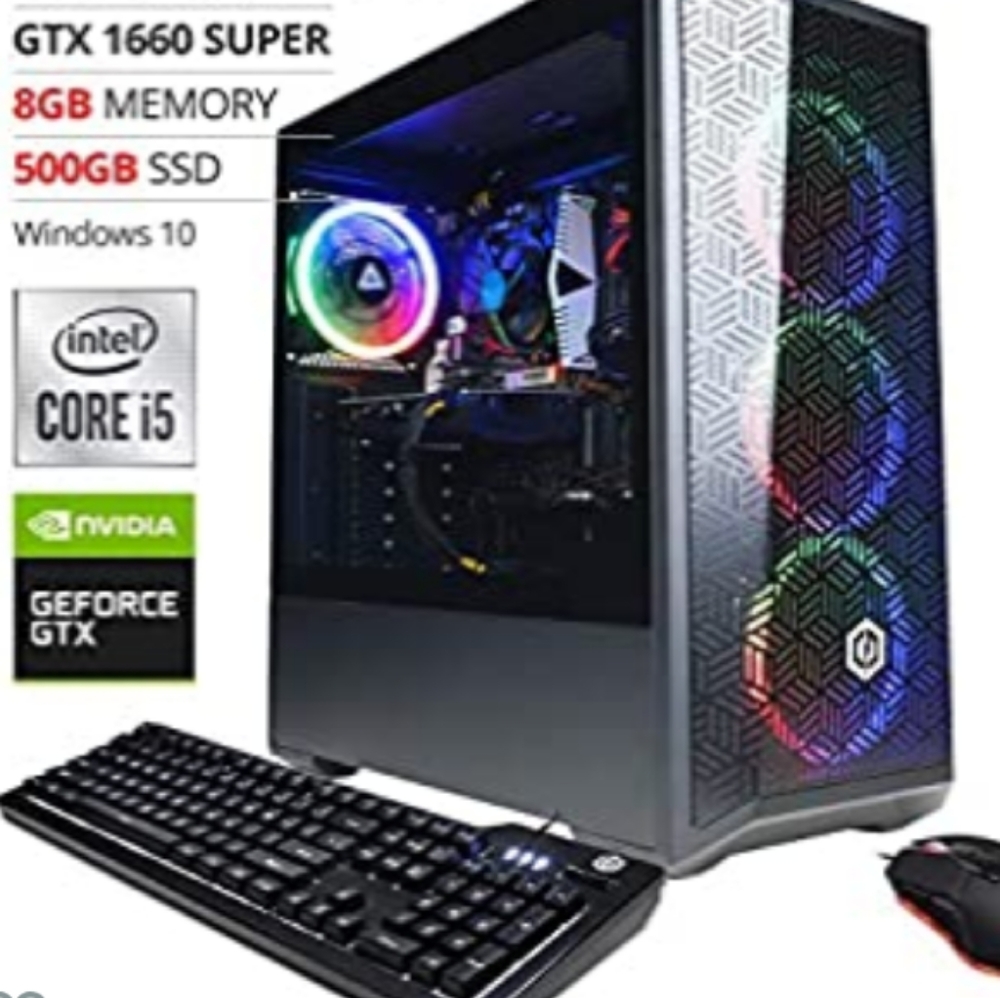 CyberpowerPC Gamer Xtreme VR Gaming PC, Intel i5-10400F 2.9GHz, GeForce GTX 1660
